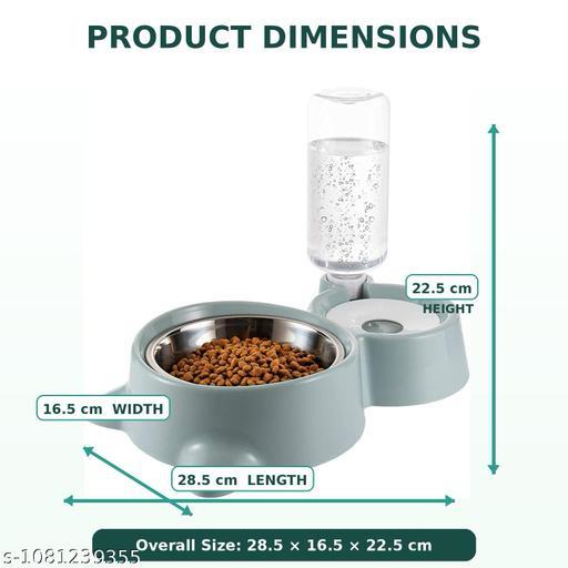 2-in-1 Pet Feeding Station – Food Bowl & Gravity Water Bowl for Cats & Small Dogs