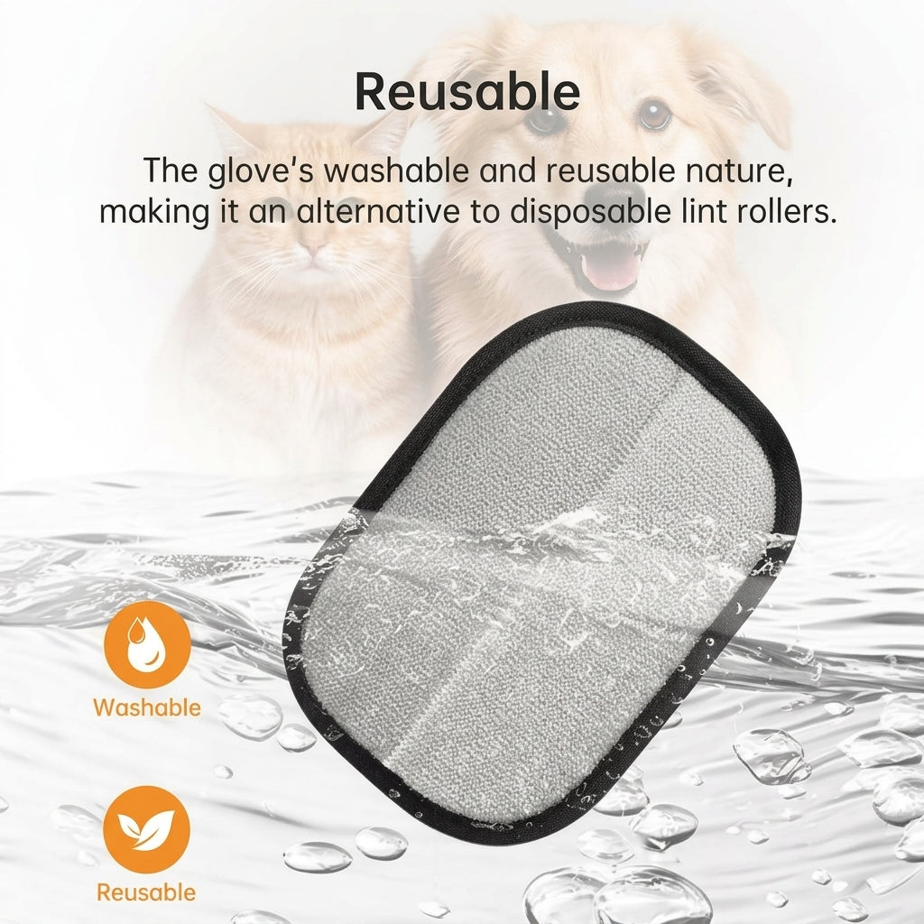 Pet Hair Remover Glove - Reusable Lint Remover for Sofa, Bed & Clothes